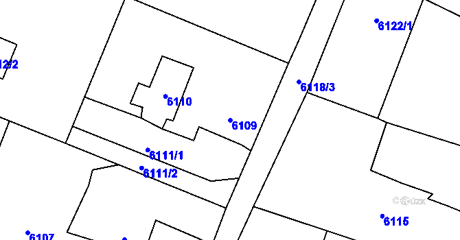 Parcela st. 6109 v KÚ Rychvald, Katastrální mapa