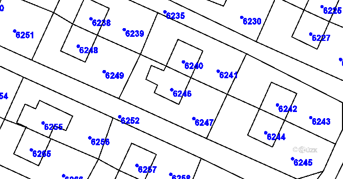 Parcela st. 6246 v KÚ Rychvald, Katastrální mapa