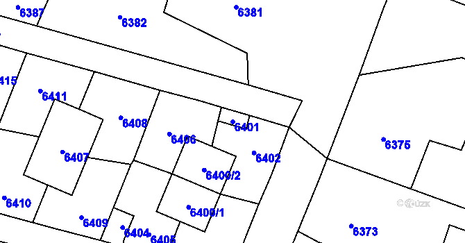 Parcela st. 6401 v KÚ Rychvald, Katastrální mapa