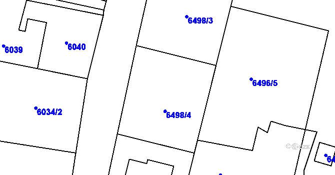 Parcela st. 6498 v KÚ Rychvald, Katastrální mapa
