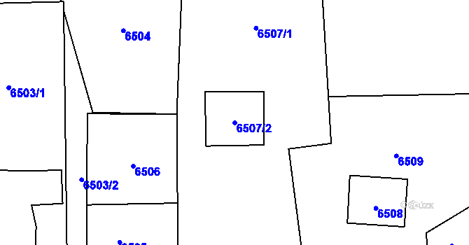 Parcela st. 6507/2 v KÚ Rychvald, Katastrální mapa