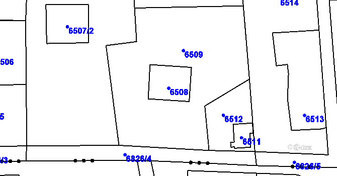 Parcela st. 6508 v KÚ Rychvald, Katastrální mapa
