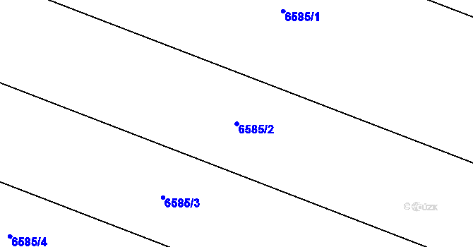 Parcela st. 6585/2 v KÚ Rychvald, Katastrální mapa