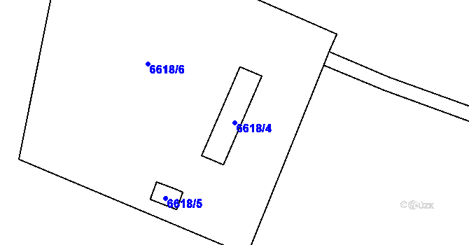 Parcela st. 6618/4 v KÚ Rychvald, Katastrální mapa