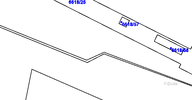 Parcela st. 6618/14 v KÚ Rychvald, Katastrální mapa