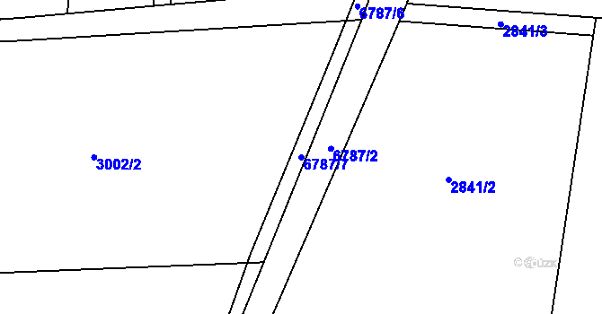 Parcela st. 6787/7 v KÚ Rychvald, Katastrální mapa