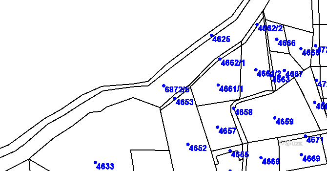 Parcela st. 6872/5 v KÚ Rychvald, Katastrální mapa