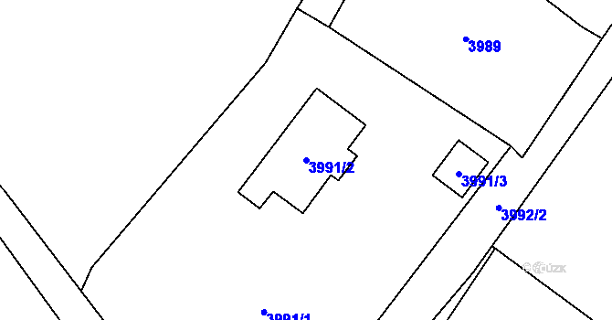 Parcela st. 3991/2 v KÚ Rychvald, Katastrální mapa