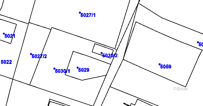 Parcela st. 5030/2 v KÚ Rychvald, Katastrální mapa