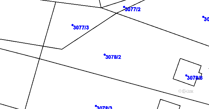 Parcela st. 3078/2 v KÚ Rychvald, Katastrální mapa