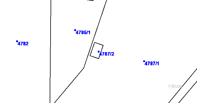 Parcela st. 4787/2 v KÚ Rychvald, Katastrální mapa