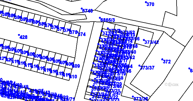 Parcela st. 373/39 v KÚ Rychvald, Katastrální mapa