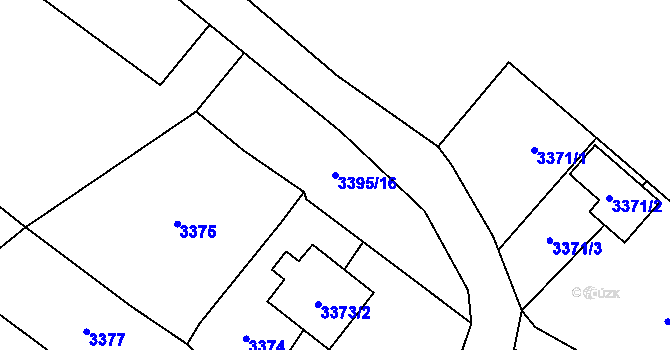 Parcela st. 3395/16 v KÚ Rychvald, Katastrální mapa