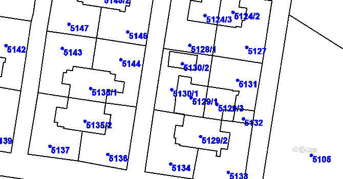 Parcela st. 5130/1 v KÚ Rychvald, Katastrální mapa