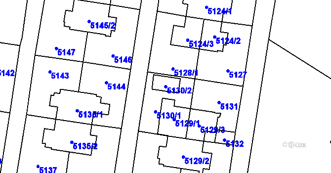 Parcela st. 5130/2 v KÚ Rychvald, Katastrální mapa