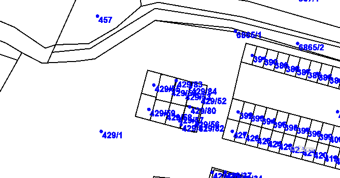 Parcela st. 429/54 v KÚ Rychvald, Katastrální mapa