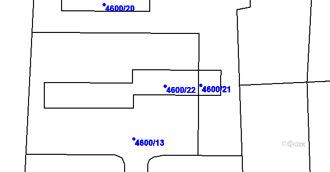 Parcela st. 4600/22 v KÚ Rychvald, Katastrální mapa