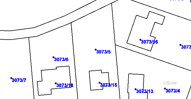 Parcela st. 3073/5 v KÚ Rychvald, Katastrální mapa