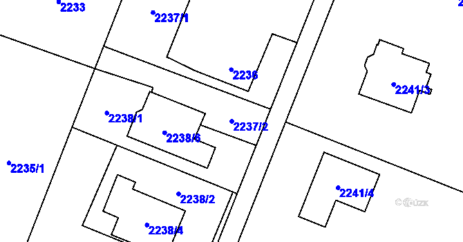 Parcela st. 2237/2 v KÚ Rychvald, Katastrální mapa