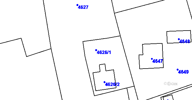 Parcela st. 4626/1 v KÚ Rychvald, Katastrální mapa