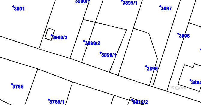 Parcela st. 3898/1 v KÚ Rychvald, Katastrální mapa