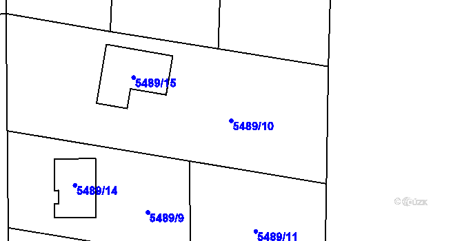 Parcela st. 5489/10 v KÚ Rychvald, Katastrální mapa