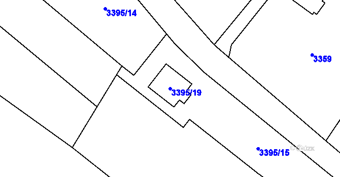Parcela st. 3395/19 v KÚ Rychvald, Katastrální mapa