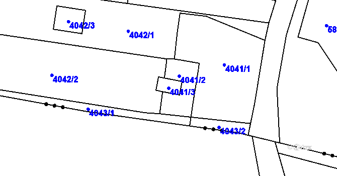 Parcela st. 4041/3 v KÚ Rychvald, Katastrální mapa