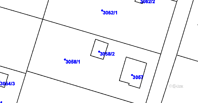 Parcela st. 3058/2 v KÚ Rychvald, Katastrální mapa
