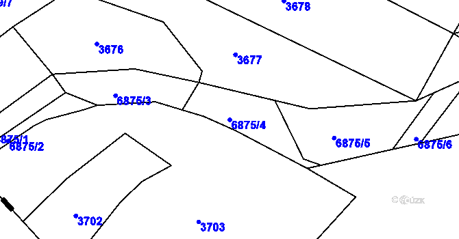 Parcela st. 6875/4 v KÚ Rychvald, Katastrální mapa