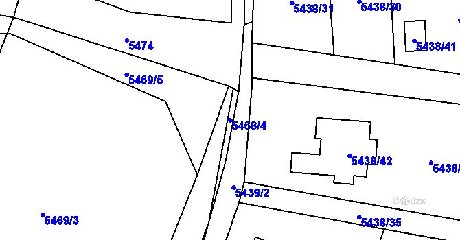 Parcela st. 5468/4 v KÚ Rychvald, Katastrální mapa