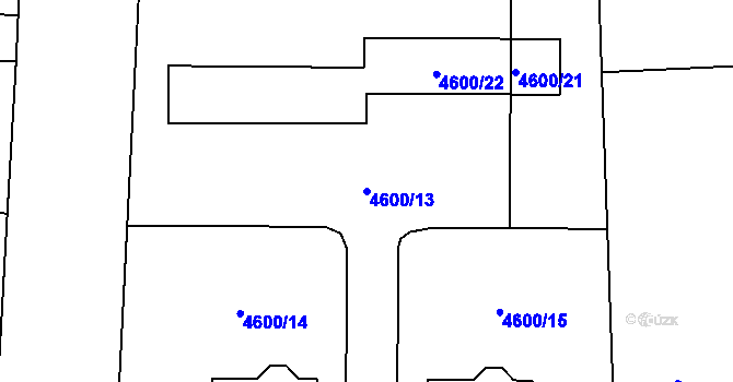 Parcela st. 4600/13 v KÚ Rychvald, Katastrální mapa