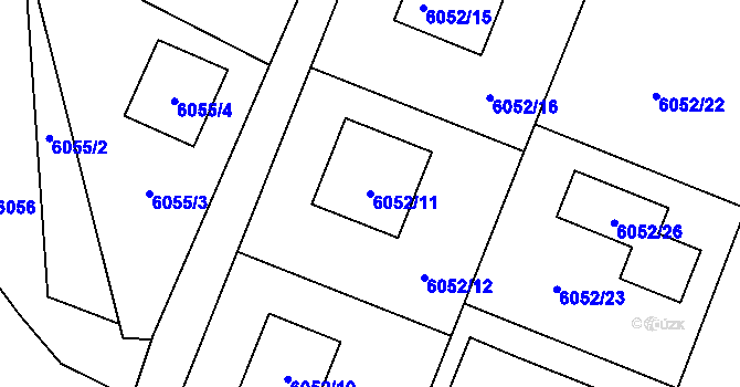 Parcela st. 6052/11 v KÚ Rychvald, Katastrální mapa