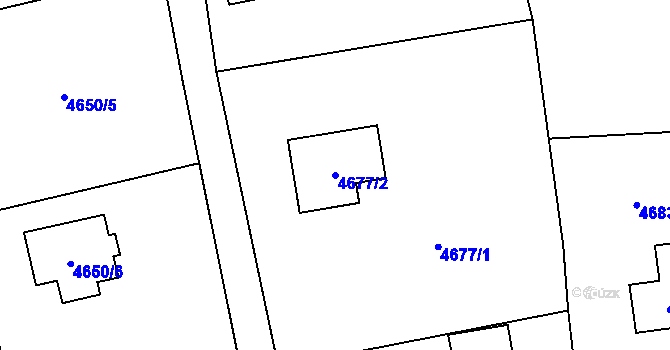 Parcela st. 4677/2 v KÚ Rychvald, Katastrální mapa