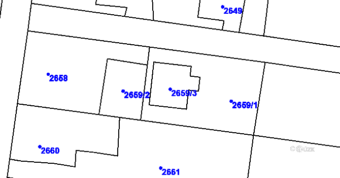 Parcela st. 2659/3 v KÚ Rychvald, Katastrální mapa