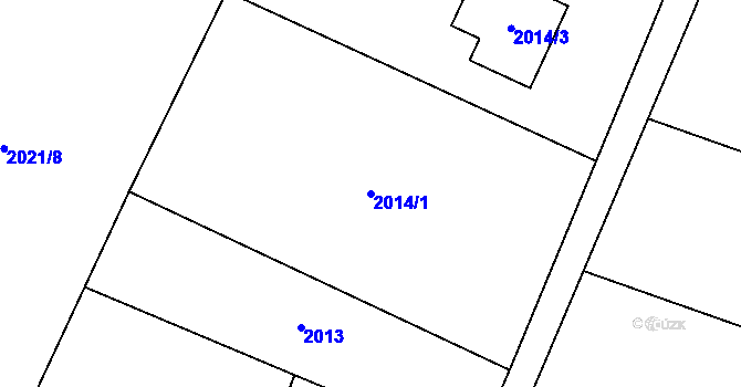 Parcela st. 2014/1 v KÚ Rychvald, Katastrální mapa