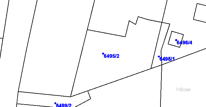 Parcela st. 6495/2 v KÚ Rychvald, Katastrální mapa