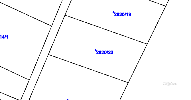 Parcela st. 2020/20 v KÚ Rychvald, Katastrální mapa