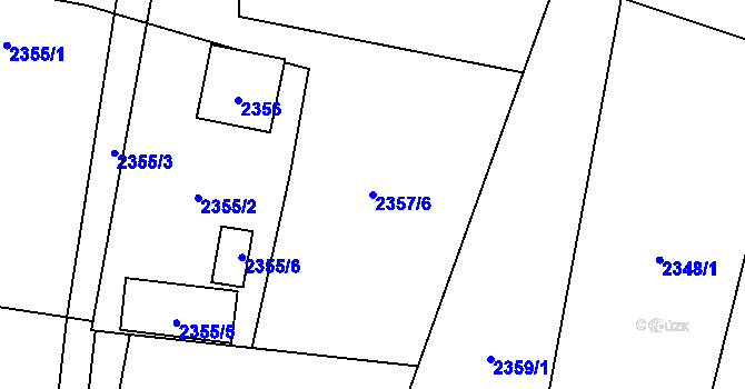 Parcela st. 2357/6 v KÚ Rychvald, Katastrální mapa