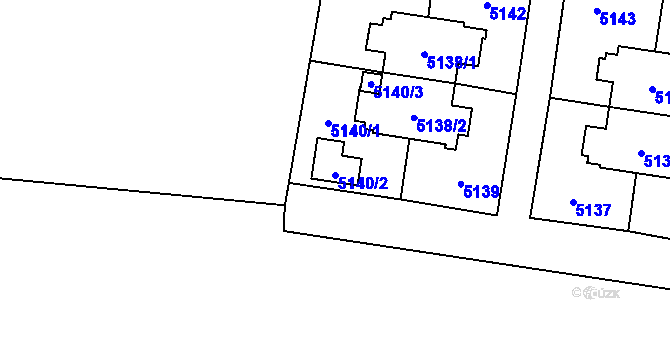 Parcela st. 5140/2 v KÚ Rychvald, Katastrální mapa