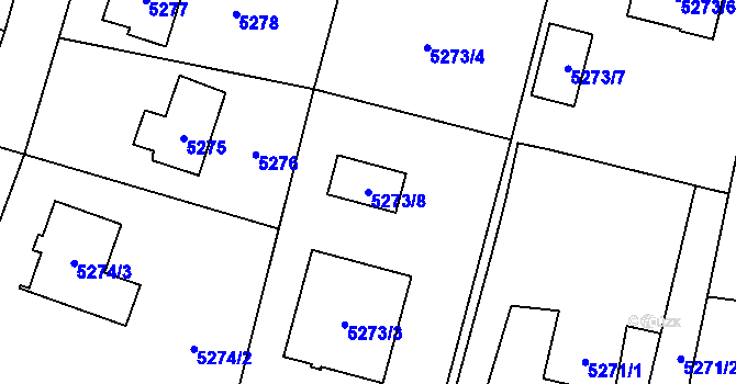 Parcela st. 5273/8 v KÚ Rychvald, Katastrální mapa