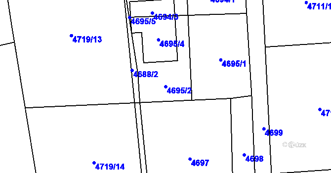 Parcela st. 4695/2 v KÚ Rychvald, Katastrální mapa