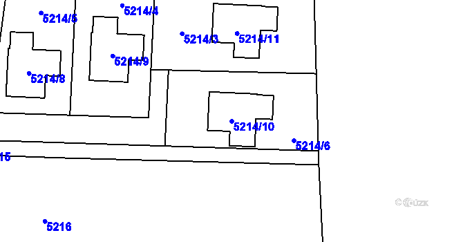 Parcela st. 5214/10 v KÚ Rychvald, Katastrální mapa