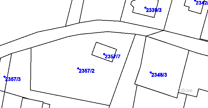 Parcela st. 2357/7 v KÚ Rychvald, Katastrální mapa