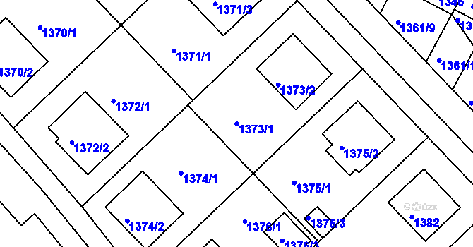 Parcela st. 1373/1 v KÚ Rýmařov, Katastrální mapa