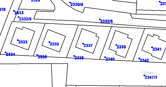 Parcela st. 2337 v KÚ Rýmařov, Katastrální mapa