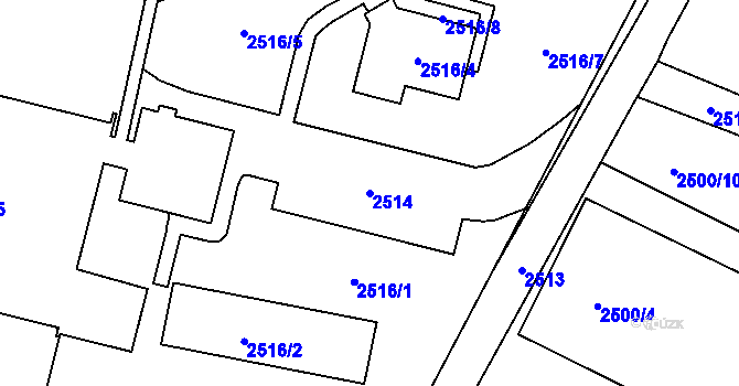 Parcela st. 2514 v KÚ Rýmařov, Katastrální mapa