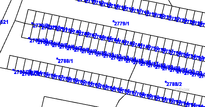 Parcela st. 2788/12 v KÚ Rýmařov, Katastrální mapa