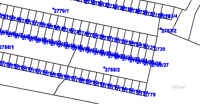Parcela st. 2788/20 v KÚ Rýmařov, Katastrální mapa