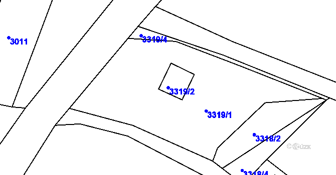 Parcela st. 3319/2 v KÚ Rýmařov, Katastrální mapa